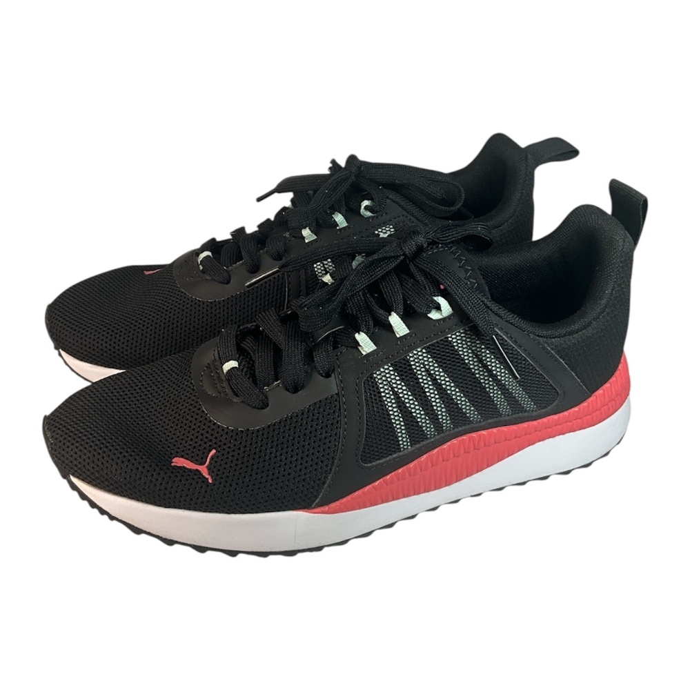 Puma Women's Size 8.5 Pacer Net Cage Black SoftFoam Running Sneakers Shoes